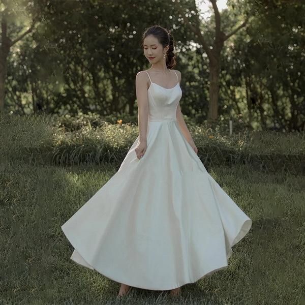 ウェディングドレス ワンピース ウェディングドレス 結婚式 成人式 パーティー 秋冬 ホルターネック 露背 花嫁ロングドレス お呼ばれ 二次会