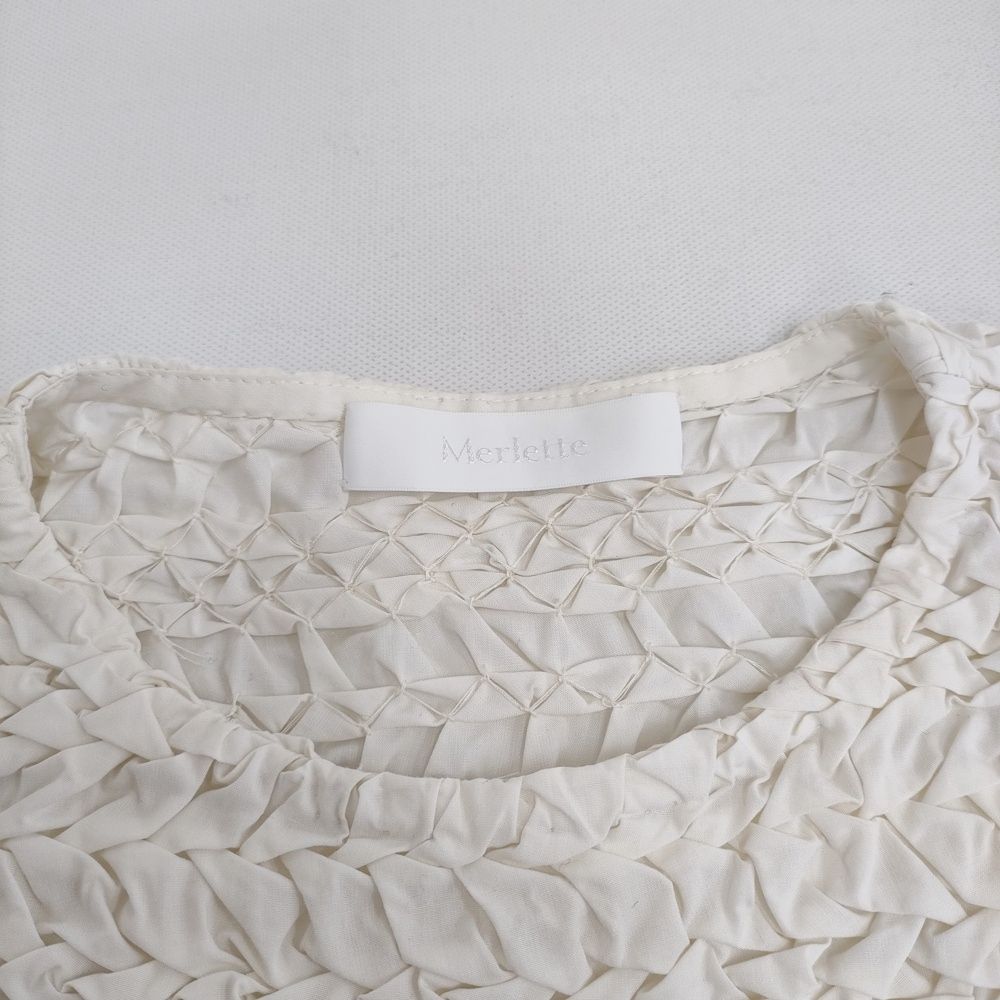 Merlette Orestes Smocked Short sleeve Blouse シャーリングブラウス 