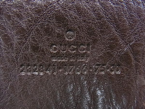 □美品□ GUCCI グッチ 232841 バンブー キャンバス×レザー ベルト