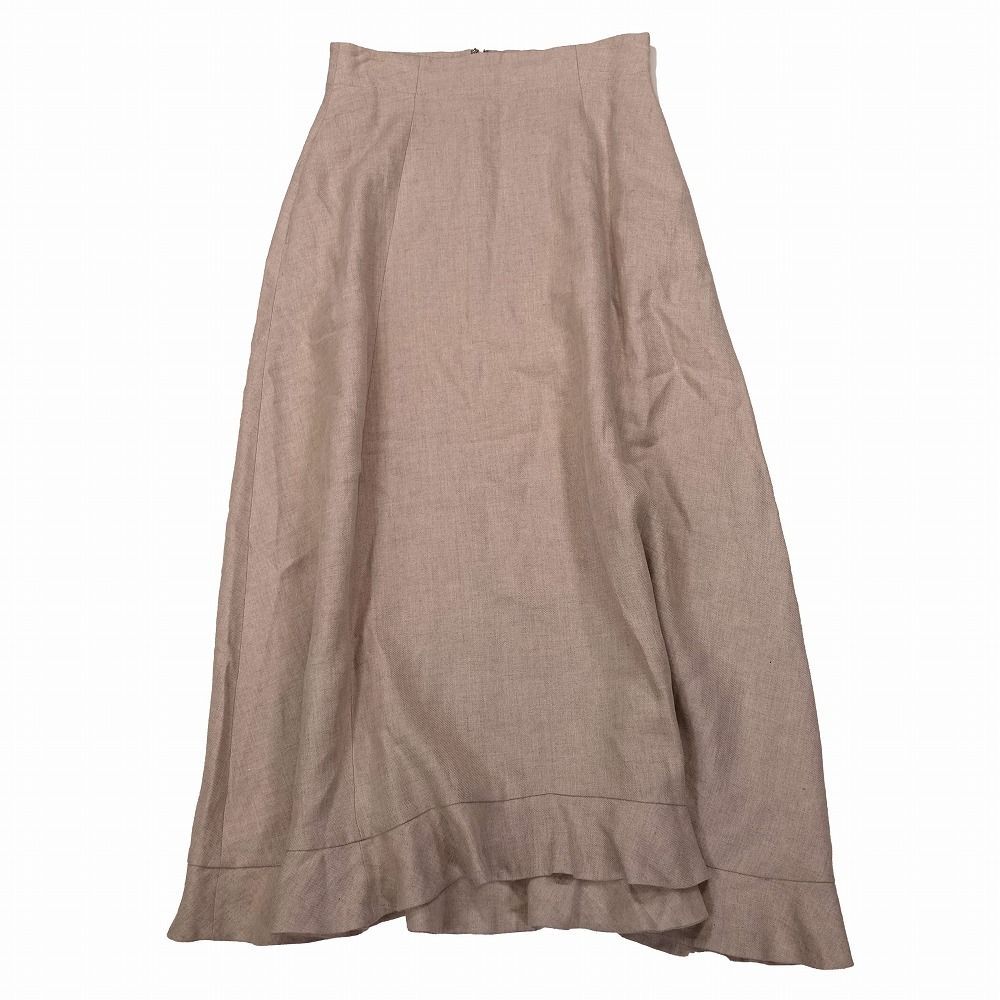 エブール ebure リネン100% ロングフレアスカート ボトムス ライト  