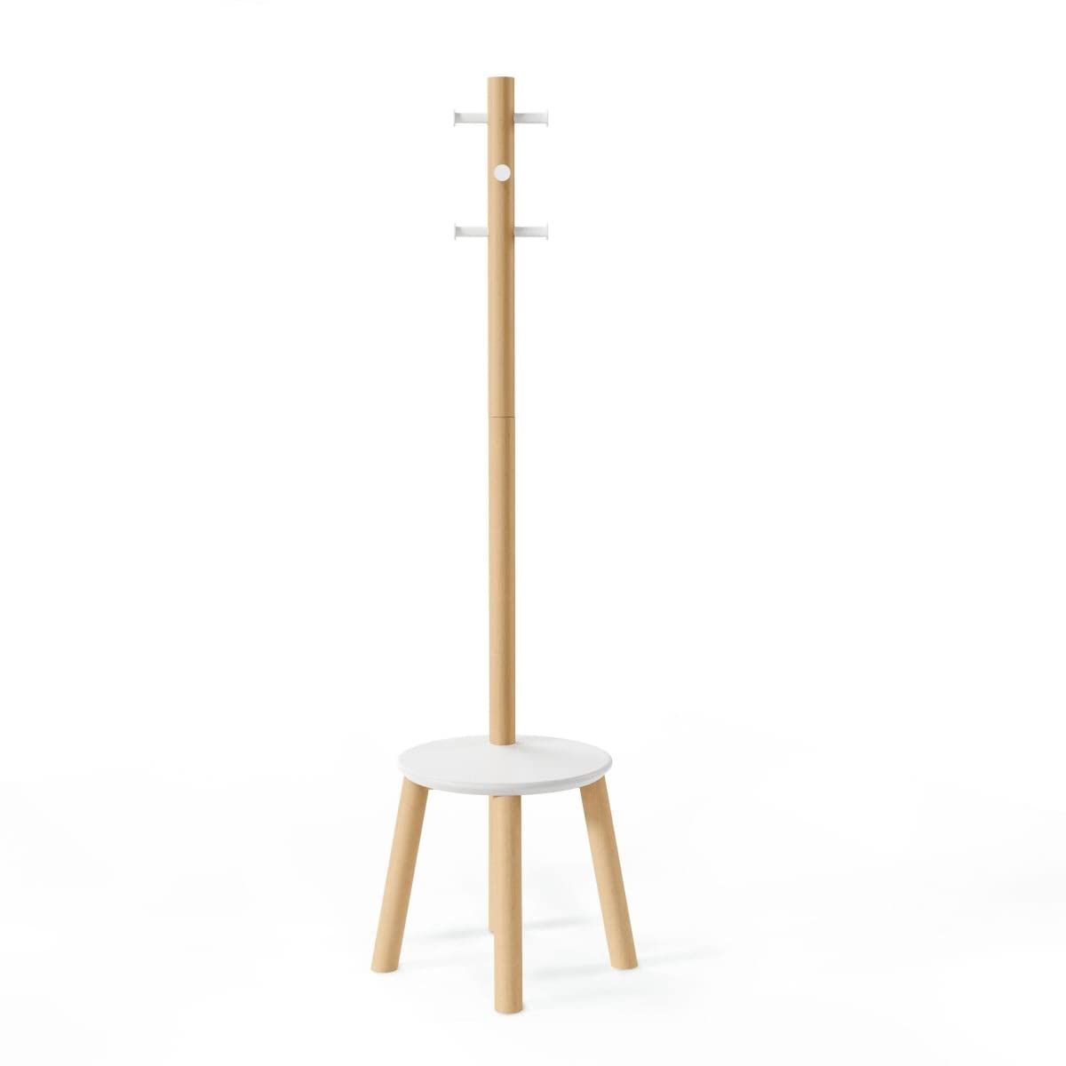 ハット 帽子 キャップ ジャケット コート バッグ スタンド 玄関 コート掛け 収納 ラック アンブラ コートハンガー イス PILLAR 椅子 ピラー ポールハンガー 21014257668 スツール ホワイト ナチュラル umbra MARWIL-DEMENAGEMENTS_CH
