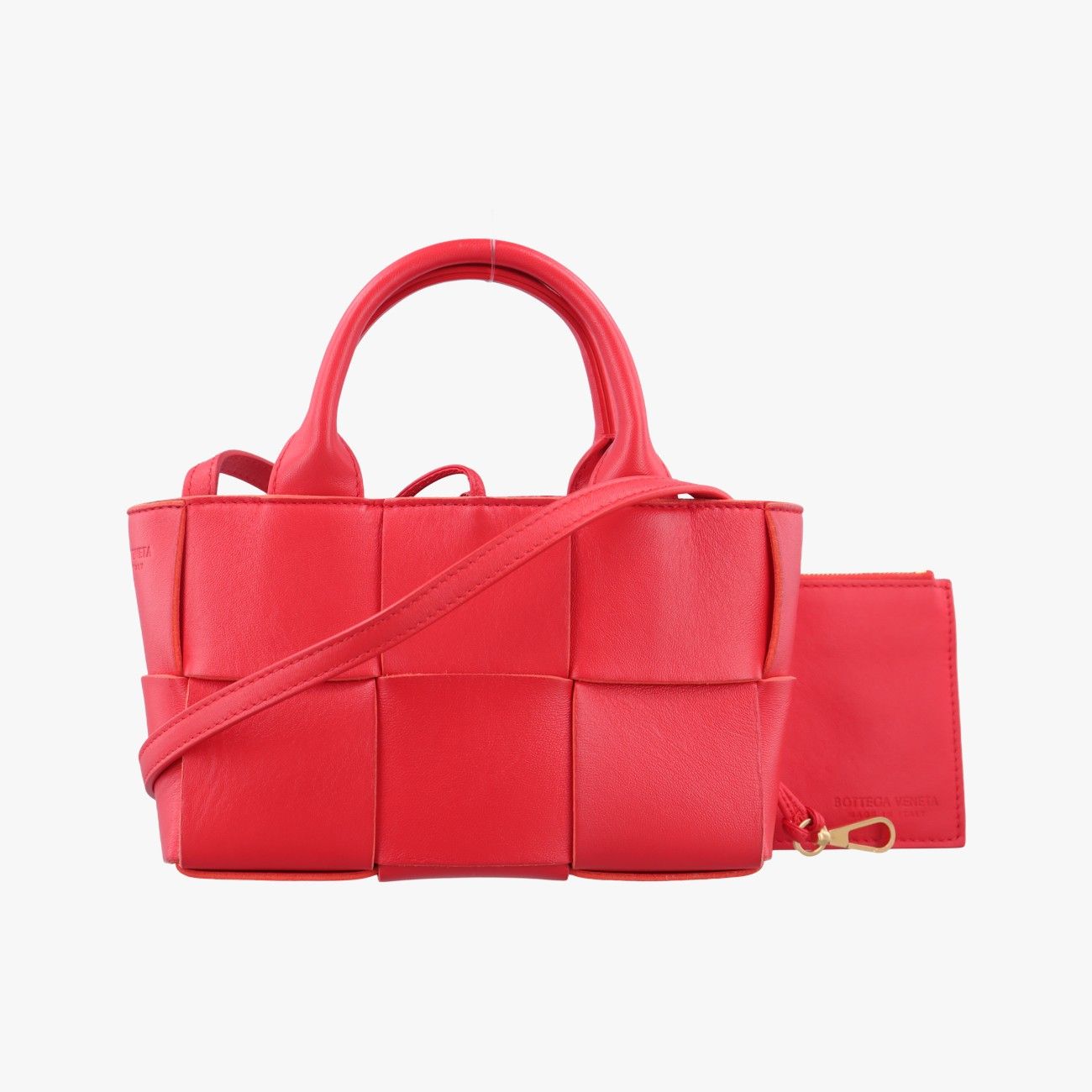 ボッテガヴェネタBottega Venetaキャンディー アルコ トート レッド ラムスキン P02713524Q