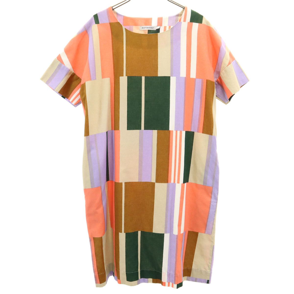 marimekko マリメッコ 総柄 半袖 ワンピース 32 レディース 古着 marimekko マリメッコ 総柄 半袖 ワンピース 32 レディース 古着