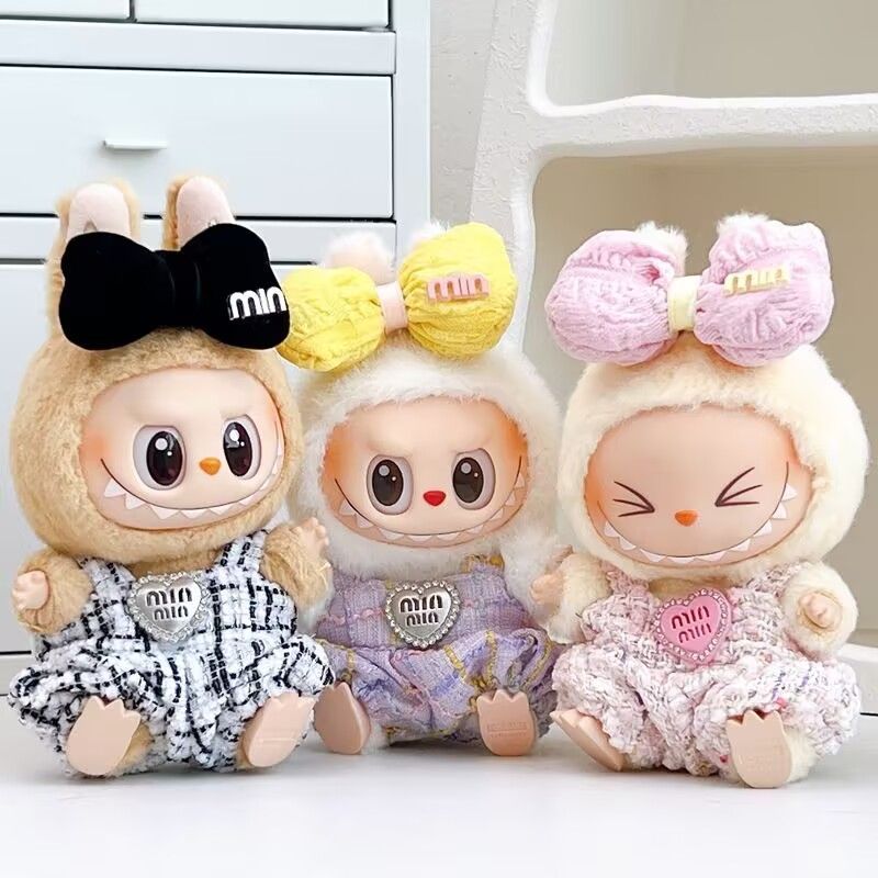 新品2点セット ワンピースlabubuラブブぬいぐるみ服17cm着せ替え