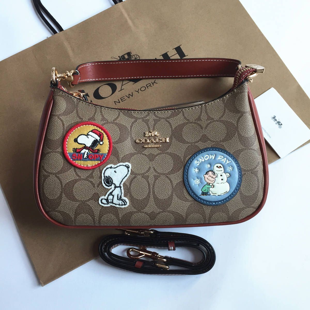 ☆新品☆コーチ/COACH CE848 COACH X PEANUTS テリ ショルダー バッグ