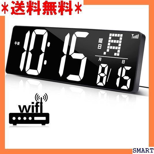 ☆大人気_Z042 2023最新 Blueekin デジタル時計 LED大 / 温度表示 12H