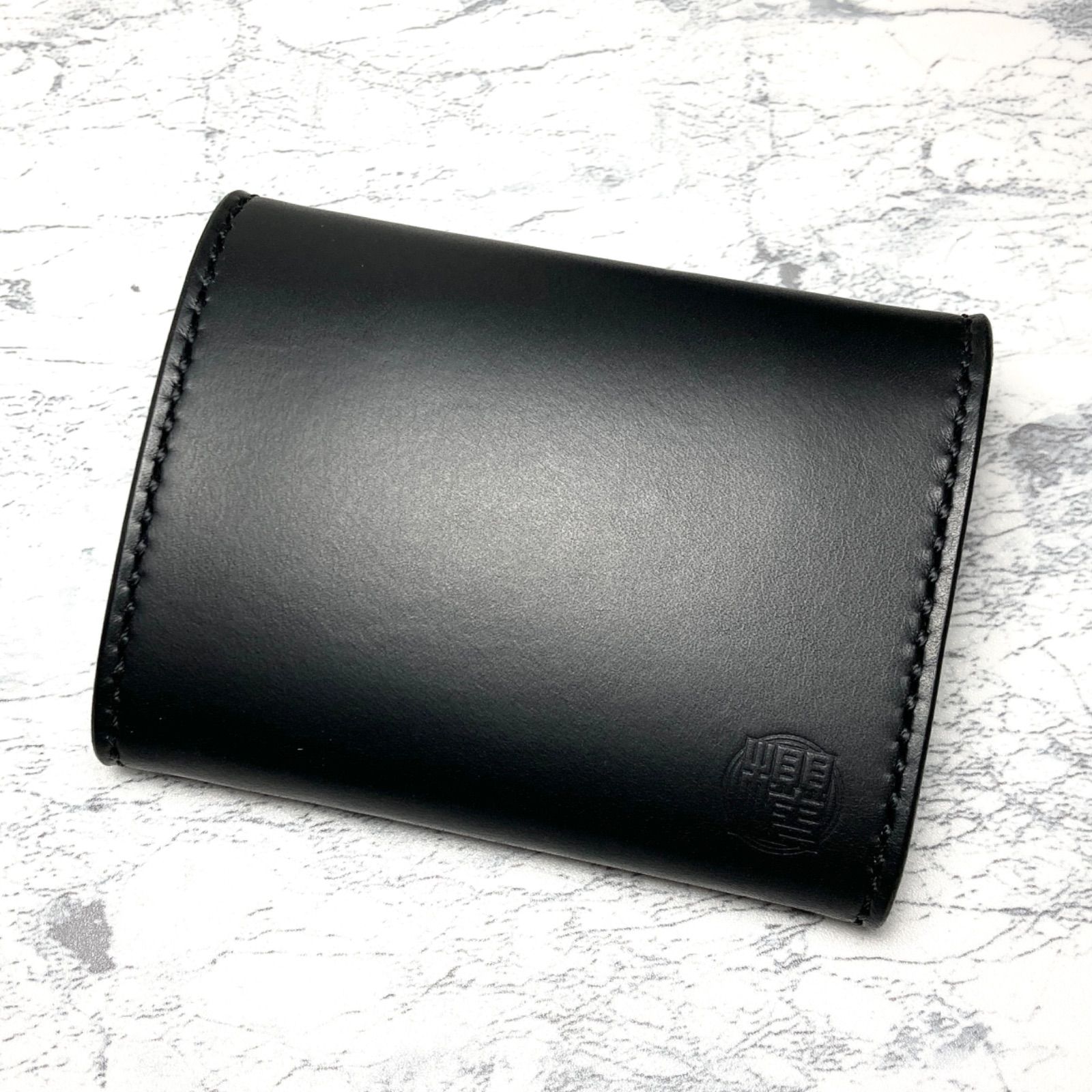 レザー製 黒 三つ折り財布 黒いレザー三つ折り財布 MOTO 黒レザー三つ折り財布 【公式通販】