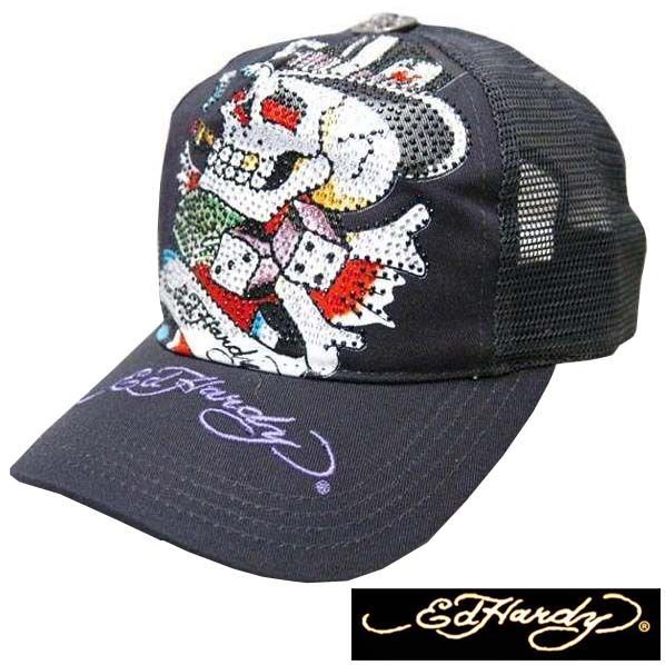 Ed Hardy エドハーディー Panther トラックハット キャップ 楽天市場】エド・ハーディー スネークパンサー刺繍 スタッズ付き