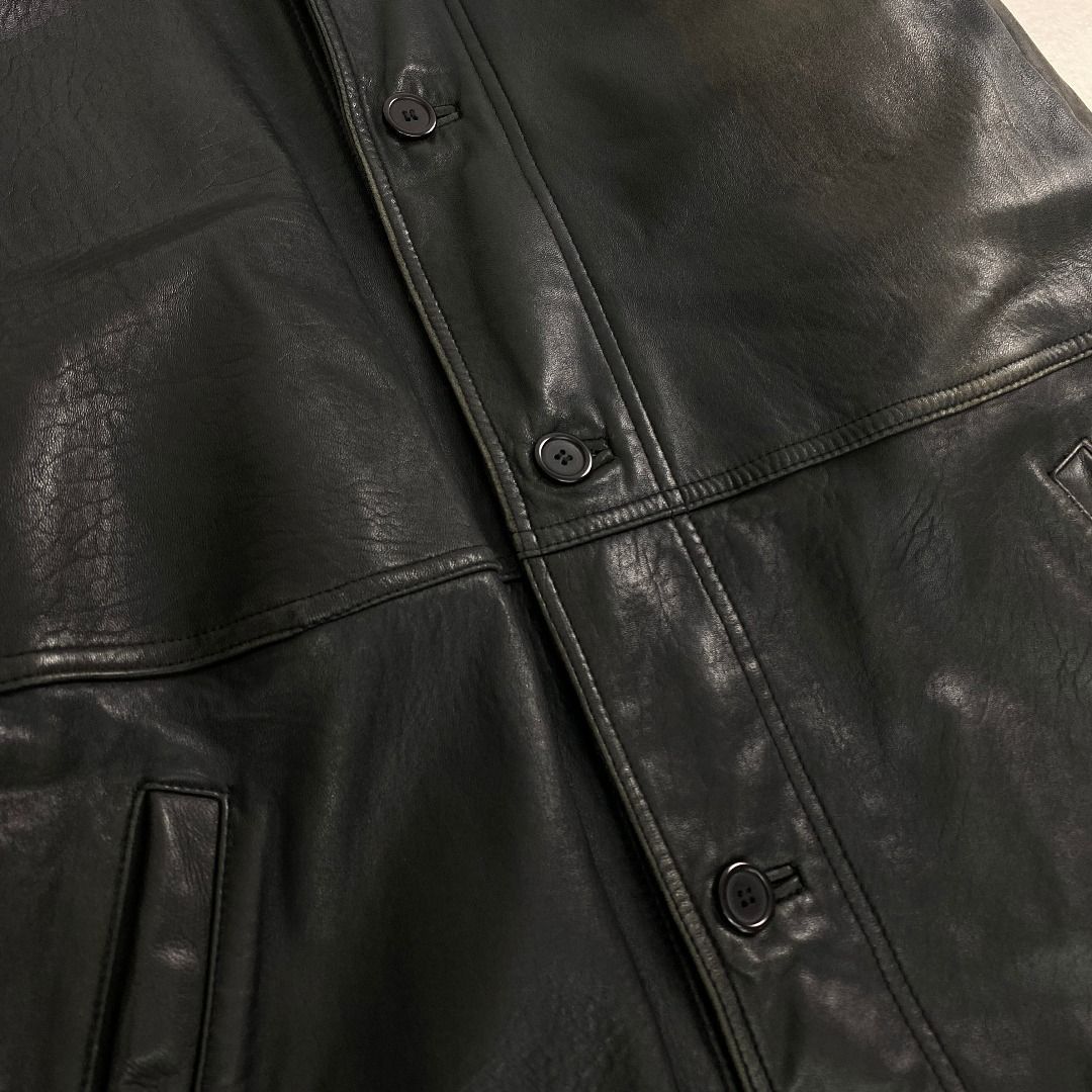 レザージャケット カーコート 人気シルエット 本革 ラム レザーコート  