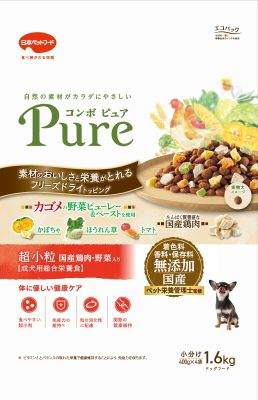 同梱不可 8個セット 日本ペットフード コンボ コンボ ピュア ドッグ 超小粒 1.6kg