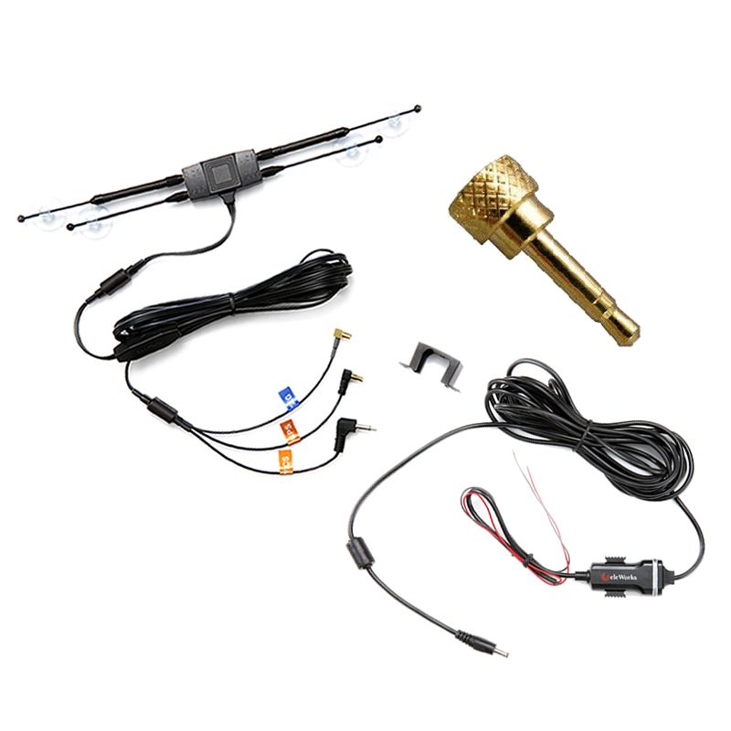 GPS ワンセグ VICS トリプルアンテナ 5V 直結 電源 ケーブル パーキング解除プラグ 3点setゴリラ-ミニゴリラ 対応パナソニック サンヨー 高感度 カーナビ 吸盤取付 走行中 TV視聴 ナビ操作 メール便発送