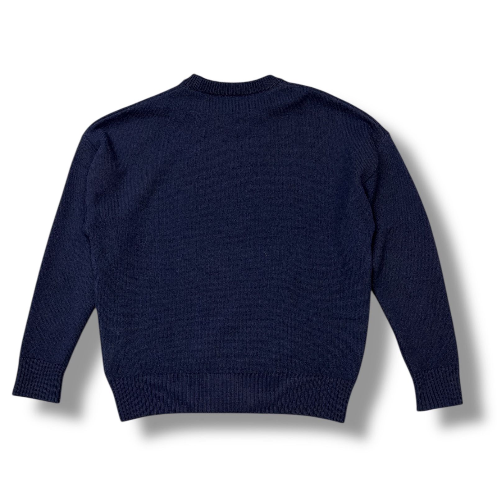 ami ネイビー ニットセーター ハートロゴ