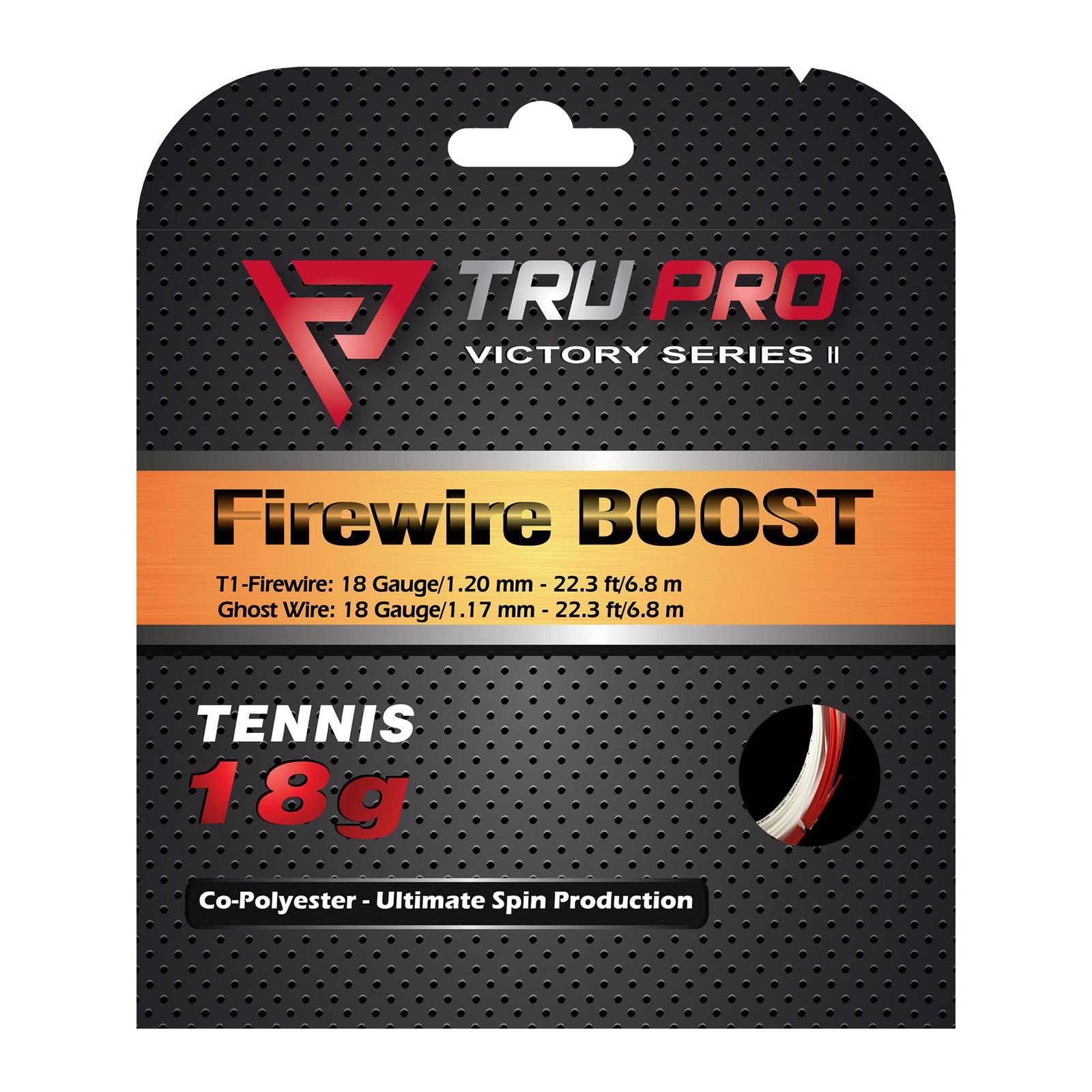 TRU PRO 【HYB：メイン=Firewire／クロス=Ghost】 Firewire BOOST テニスストリング 単張6.8m×2 ポリエステル／レッド×ホワイト  [18 gauge (2 x 6.8 m sets)] - メルカリ TRU PRO Firewire - テニスストリング(ポリ):アルティメットボールバイト