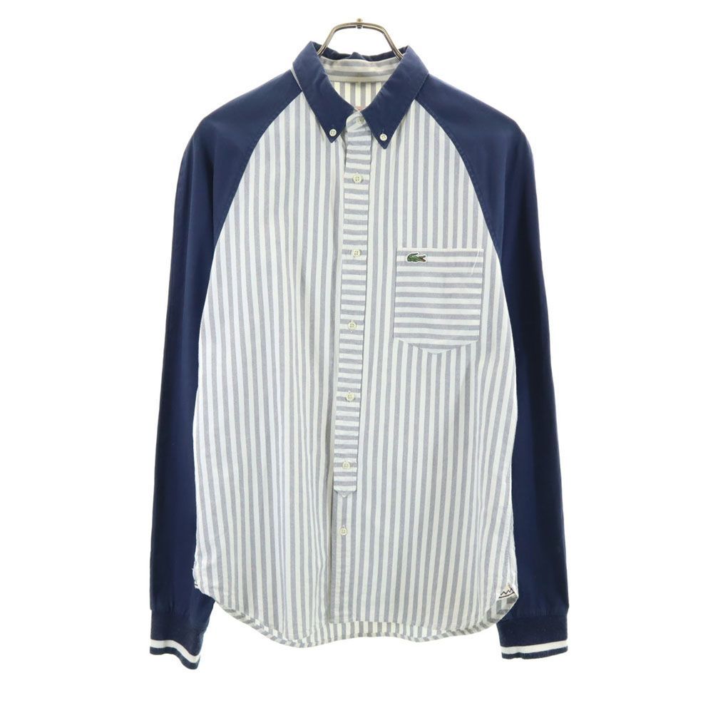 ラコステライブ 長袖 ボタンダウンシャツ 39 グレー系 LACOSTE L!VE メンズ 古着 【240415】