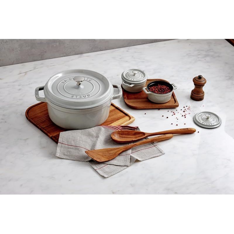 staub ストウブ ピコ ココット ラウンド カンパーニュ 24cm 大きい 両手 鋳物 ホーロー 鍋 IH対応 シリアルナンバー付き日本正規販売品 La Cocotte Round 40501-412 1