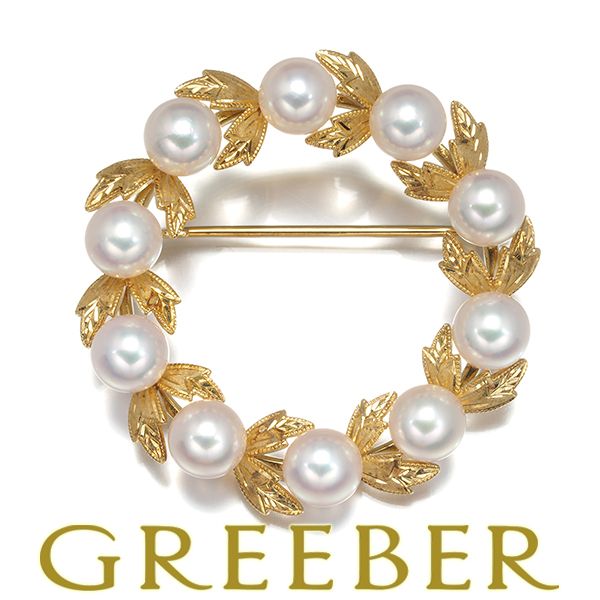 極美品✨MIKIMOTO ミキモト パール　ブローチ　コサージュ　リーフ　羽 71024-1.jpg