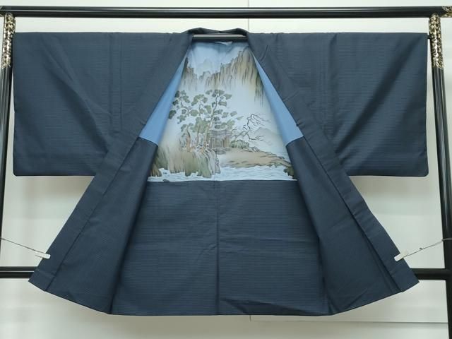 平和屋着物□極上 男性 本場大島紬 アンサンブル 亀甲柄 逸品