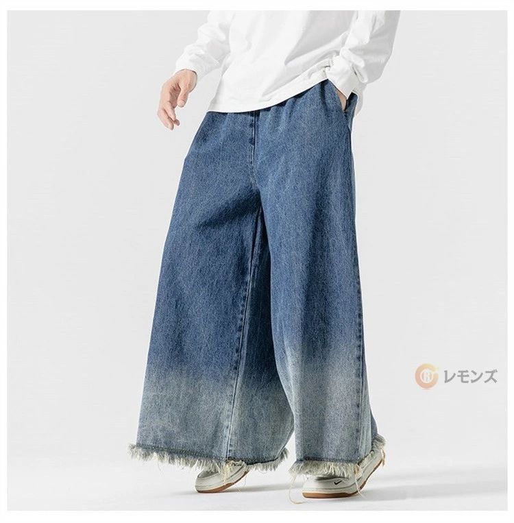 ワイドパンツ デニム メンズ パンツ バギーパンツ 太め ゆったり