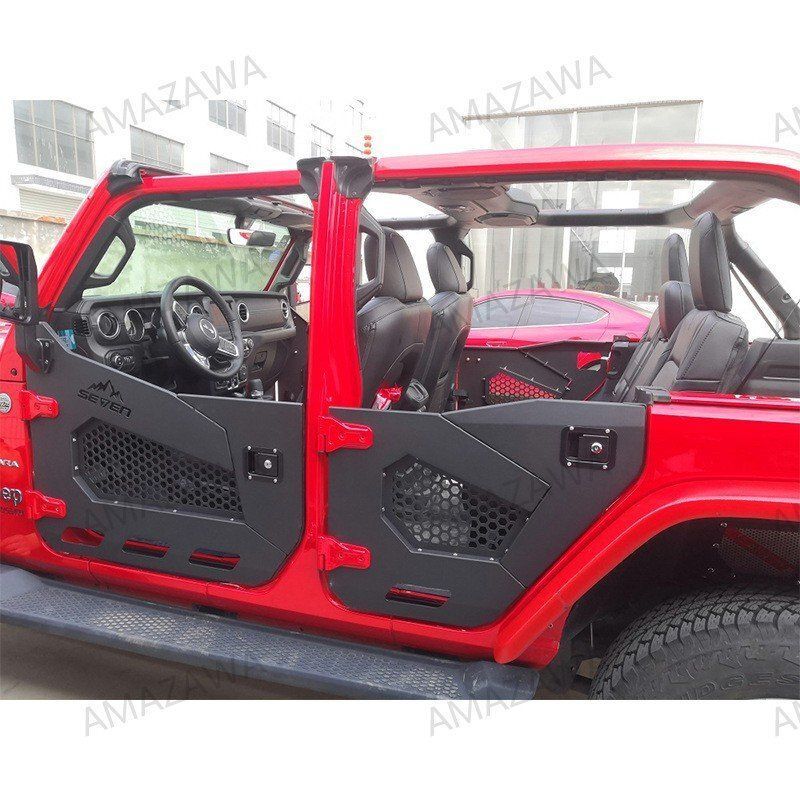 【送料無料】Jeep ジープ JL ラングラー用 反逆者風 ハーフドア 左右セット 外装 カスタムパーツ 改装 4ドア/2ドア対応選択式