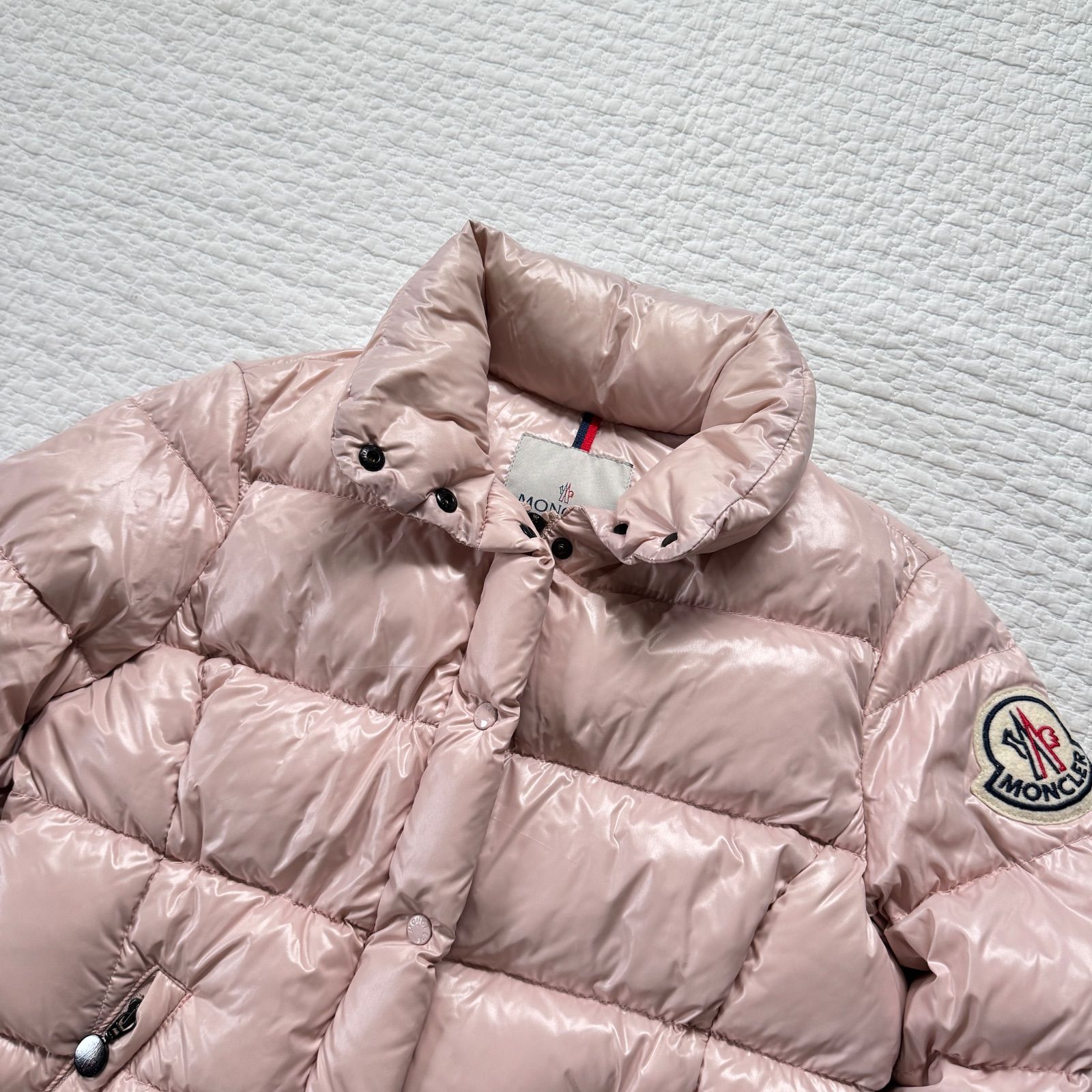 希少カラー　モンクレール　ダウンコート　シャパール　ピンク　12a 希少カラー MONCLER モンクレール レディース ダウンジャケット