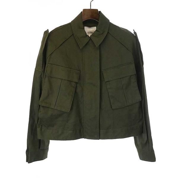 CLANEクラネMILITARYWIDEBLOUSONミリタリーワイドブルゾンカーキサイズ