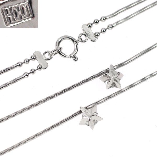 平和堂貿易 Pt ダイヤモンド ペンダントネックレス 0.609ct 2連 スター  