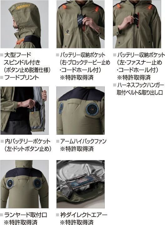 BURTLE ハイバッグ　AIRCRAFT ベスト グレー　Lサイズ バートル AC2084 57.スティールグレー 3XL ACベスト ハイバック