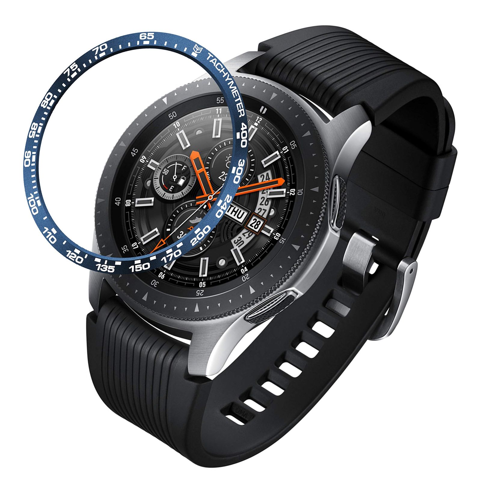 BaiHui Galaxy Watch ベゼルリング 46mm / Galaxy Gear S3 Frontier u0026 Classic ベゼルリング ステンレススチールベゼルリング保護カバー Galaxy Watchアクセサリー用 ブルー 