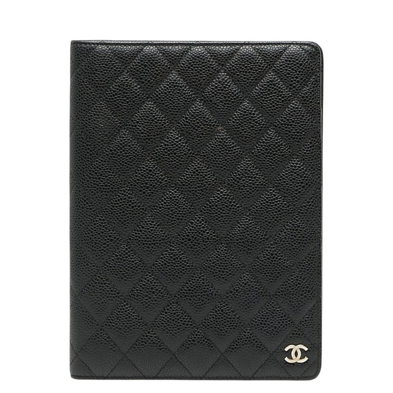 シャネル ココマーク マトラッセ アジェンダGM ブラック キャビアスキン レディース CHANEL 1-0233819