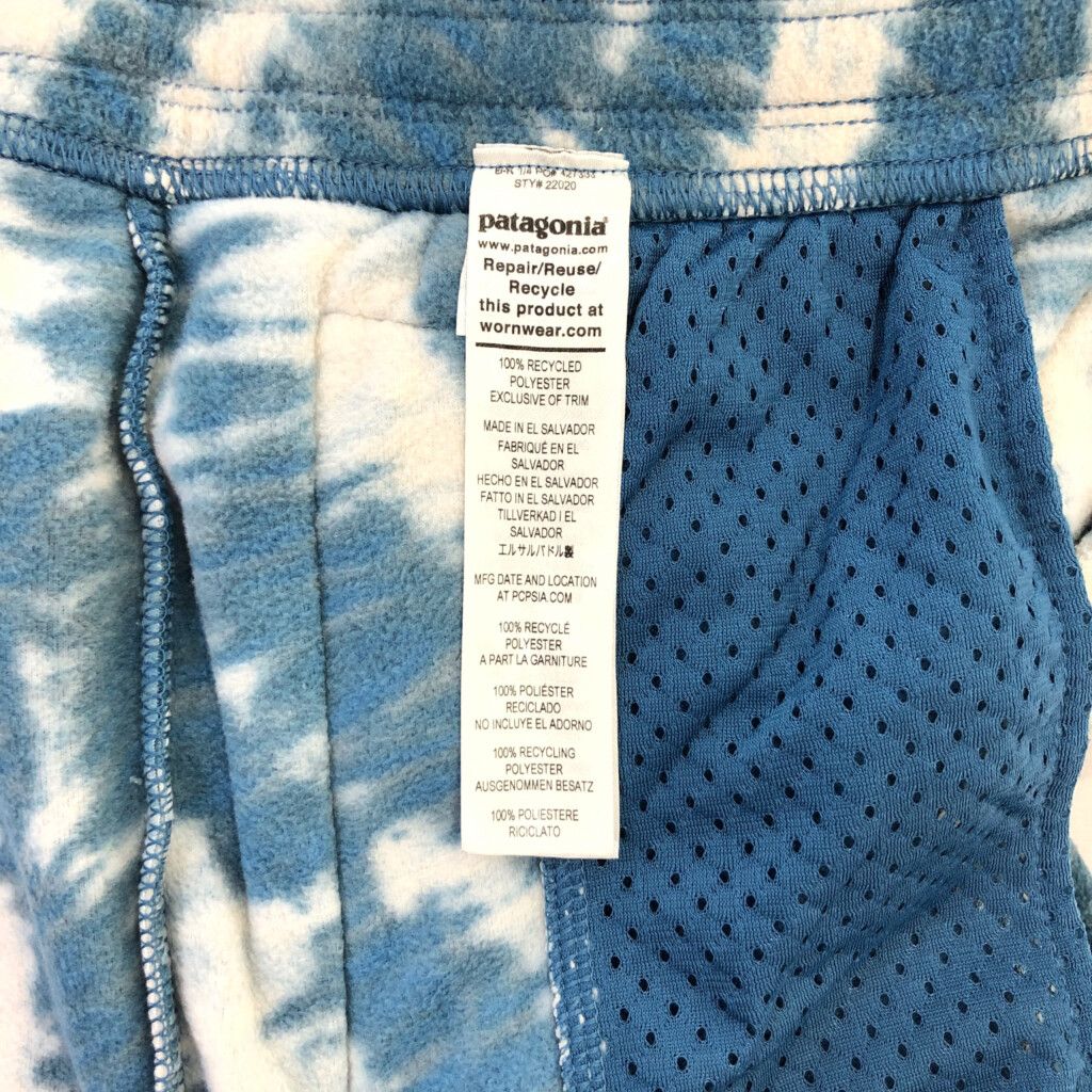patagonia パタゴニア フリースパンツ アウトドア タイダイ ブルー 