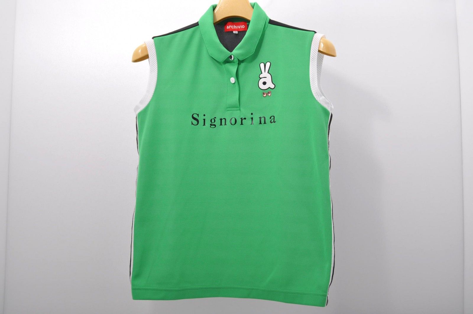archivio - coco 中古 アルチビオ archivio レディース ノースリーブ 36(S) 緑×白×黒 ポロシャツ ボーダー 中古 レディース アルチビオ archivio ノースリーブ 36(S) 緑×白