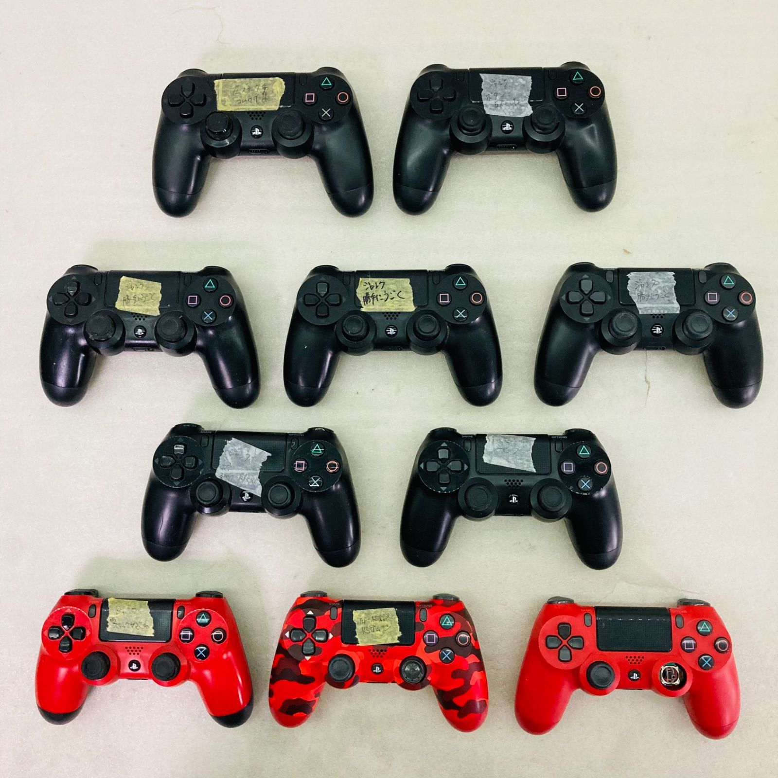 ジャンクまとめ PS4 コントローラ DUALSHOCK4 ブラック レッド 10個 Playstation4 プレイステーション4 プレステ4 デュアルショック4 AD2