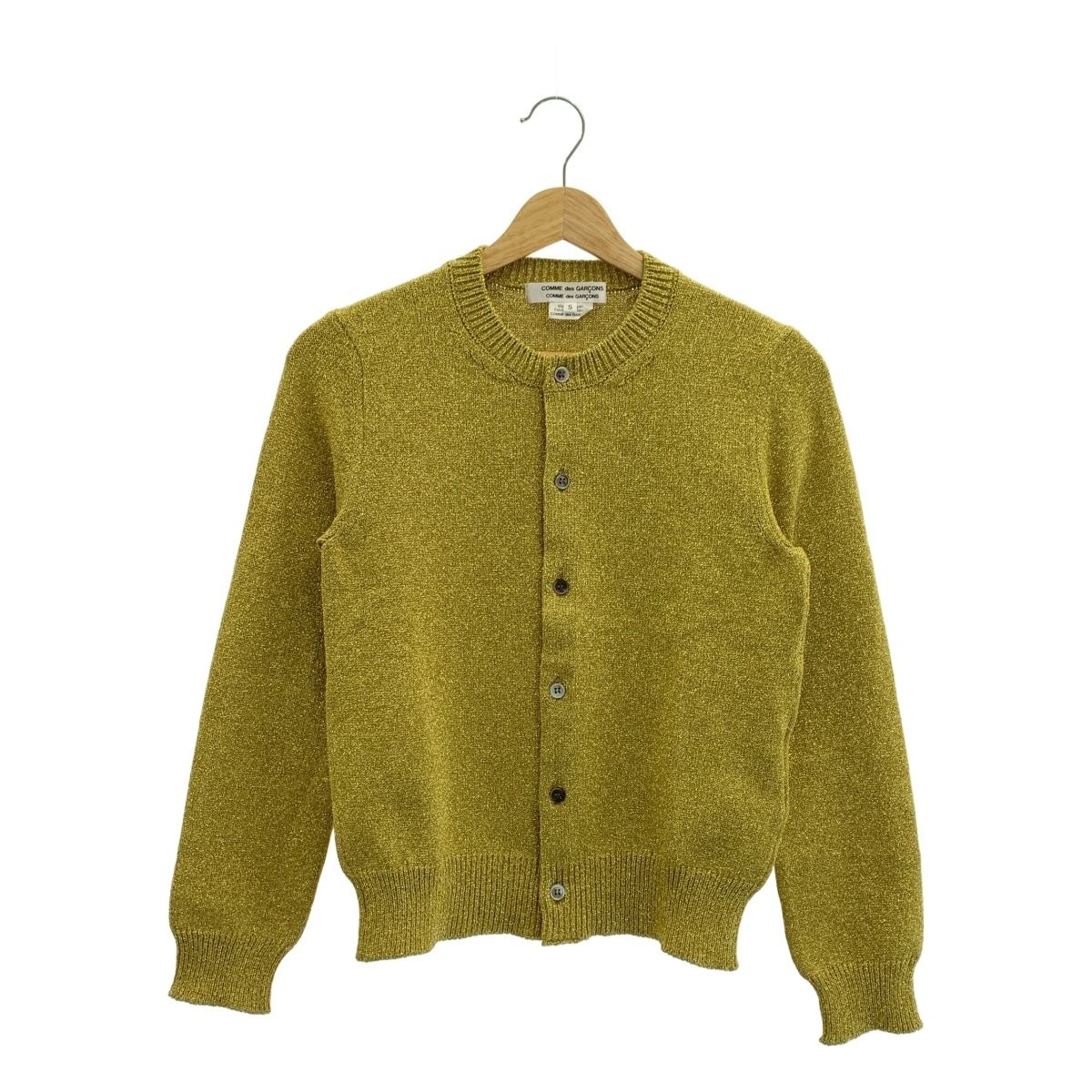 COMME des GARCONS COMME des GARCONS | コムコム | 2025AW | ポリエステル ナイロン ラメ ニット カーディガン | S | ゴールド | レディース