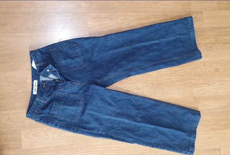 ラッキーマルシェ ワイドデニムパンツ M