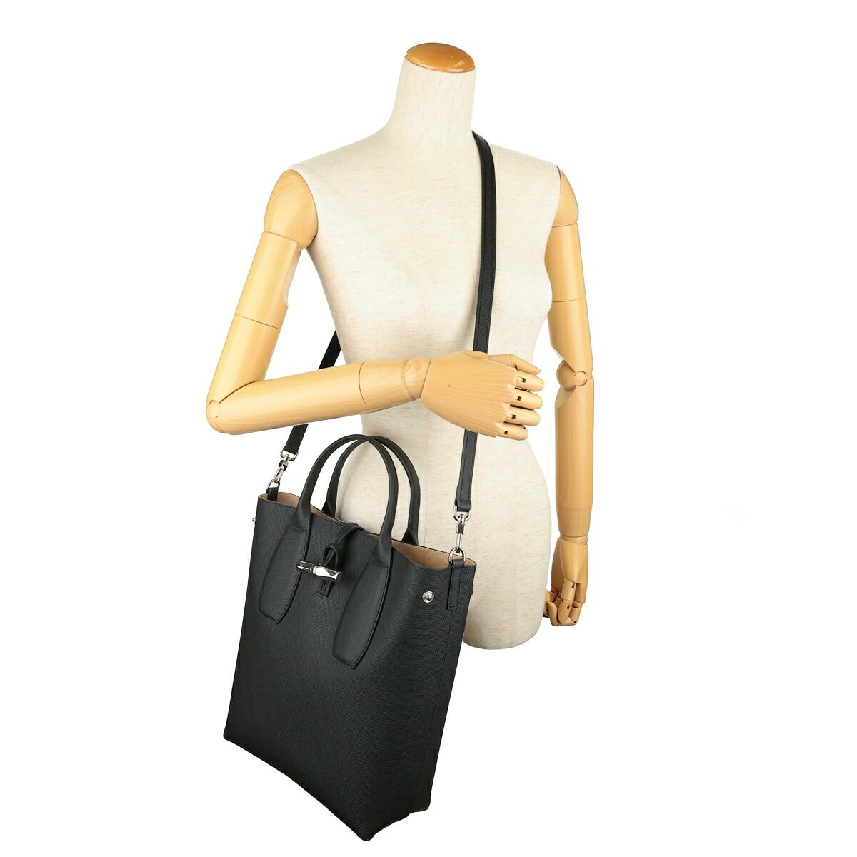 【新品・未使用】ロンシャン LONGCHAMP ロゾ トートバッグ L ブラック ル ロゾ L トートバッグ ブラック - レザー | ロンシャン JP