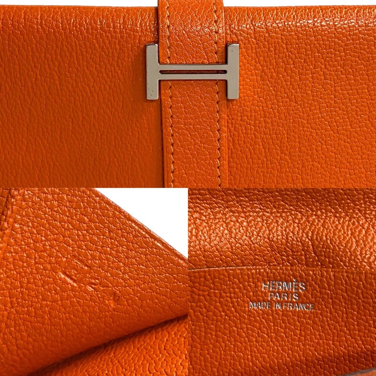 ほぼ未使用 希少品 □H 刻印 HERMES エルメス ベアン シェーブル