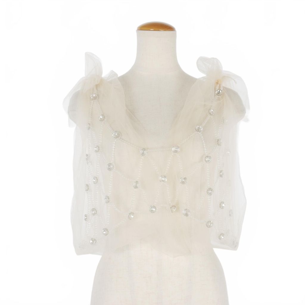 チカキサダ Chika Kisada 23AW チュール ビジュー ビスチェ トップス