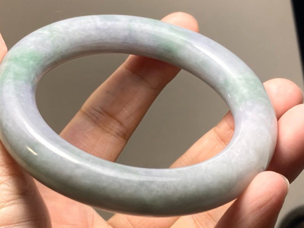 未使用◆ミャンマー 天然 A貨 翡翠 バングル ミャンマー産天然無処理翡翠 バングル ブレスレット 艶緑 墨翠