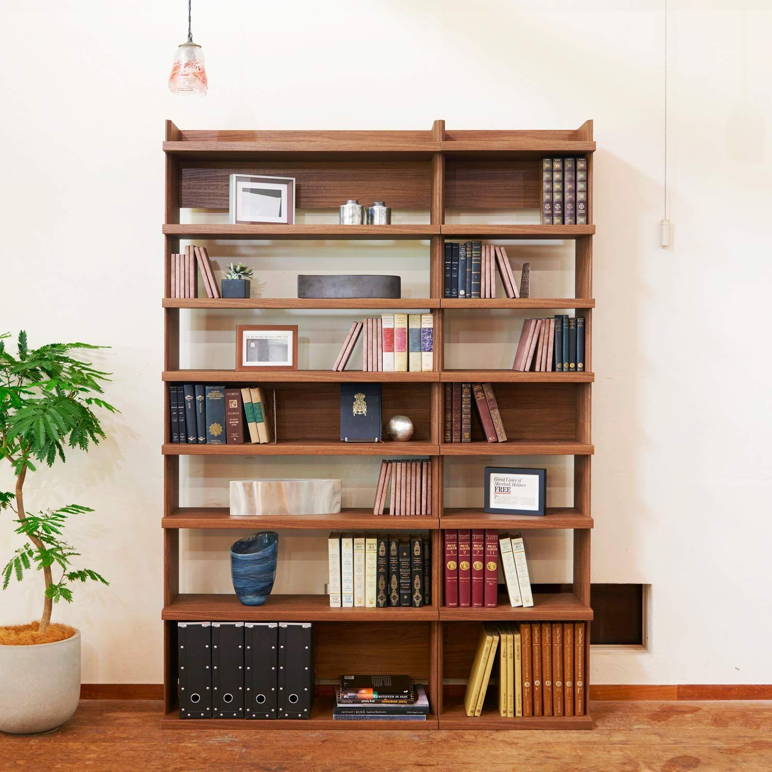 高さ200 幅50 奥行29cm ダークブラウン 棚板耐荷重10kg TLF-2 本棚 飾り棚 TLF-2050BR シェルフ 厚い棚板が力強く存在感を放つ高さ2mの オープンラック トルフラット 白井産業