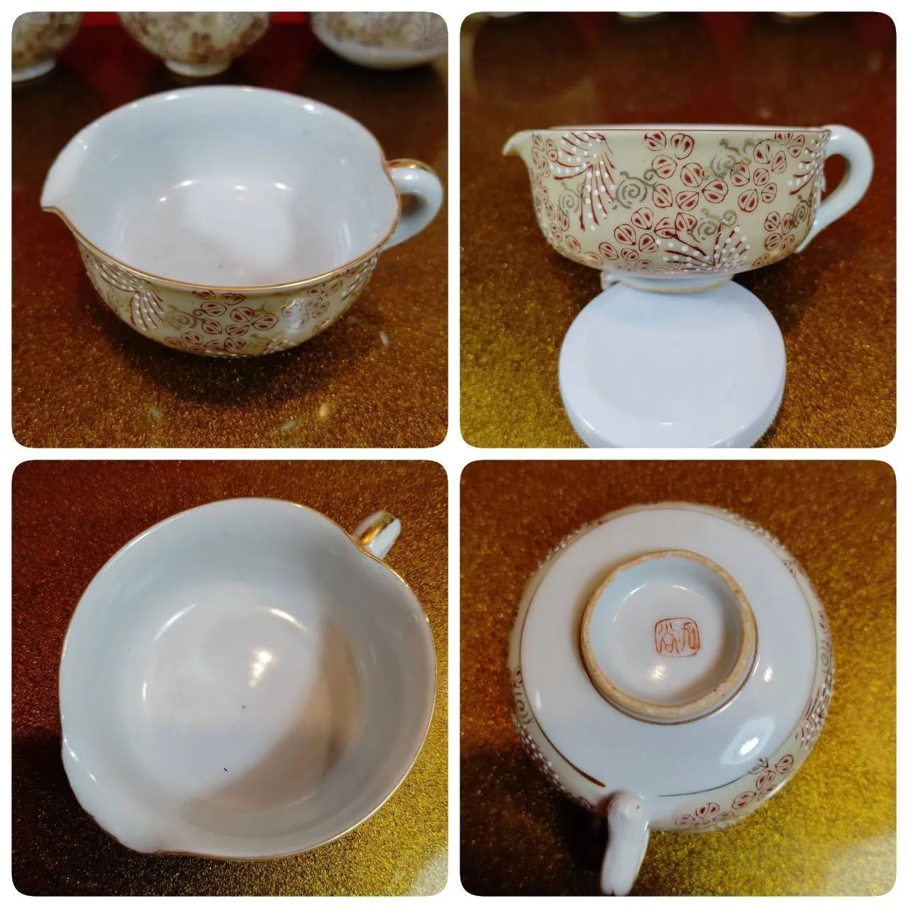 九谷焼 九谷永楽 金彩 茶器 茶道具 玉露 宝瓶 湯呑み 湯冷まし 骨董 煎茶道