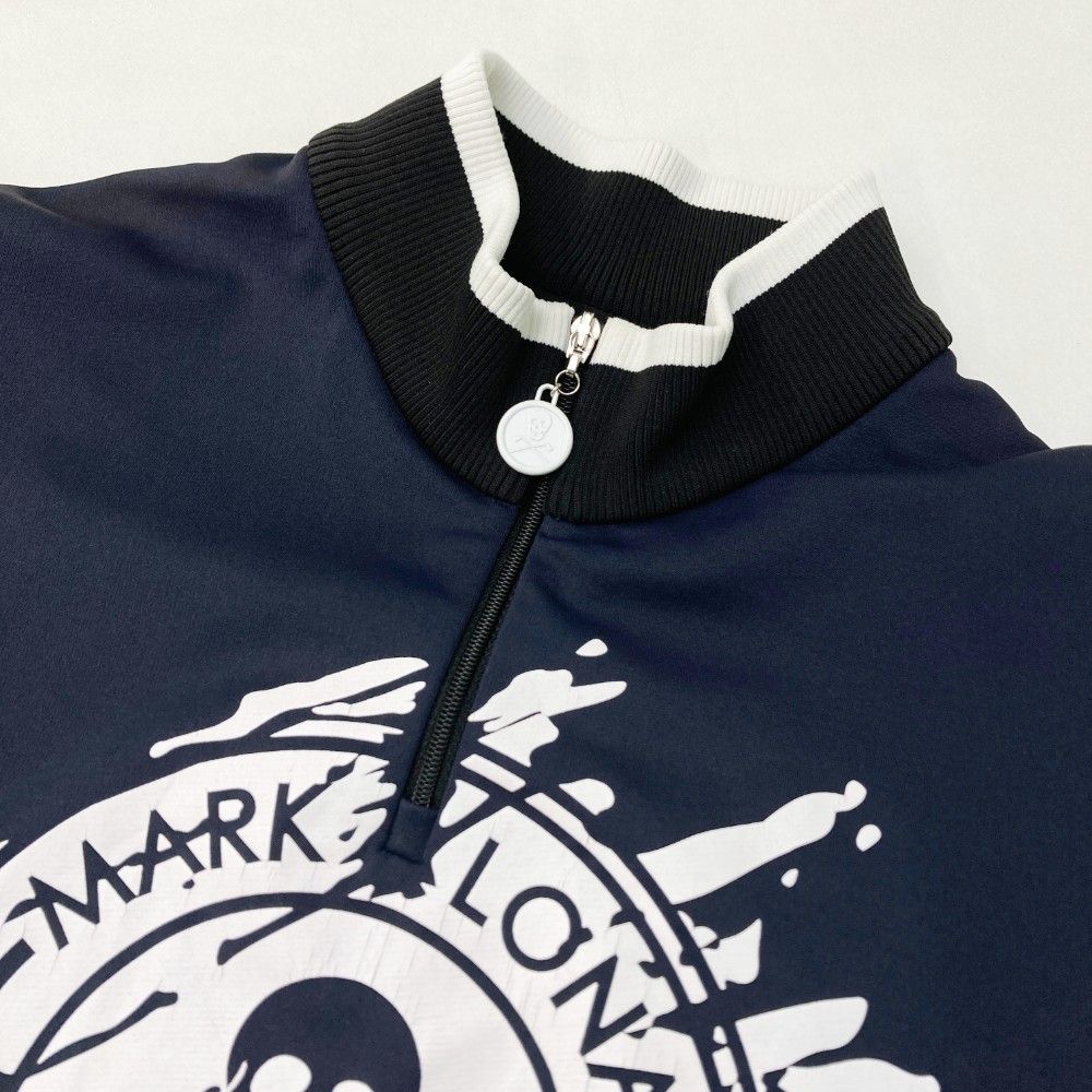MARK&LONA ゴルフウェア ハーフジップ 半袖シャツ 【M】ブラック サイズ：38 MARK&LONA マークアンドロナ 2023年モデル ハーフ