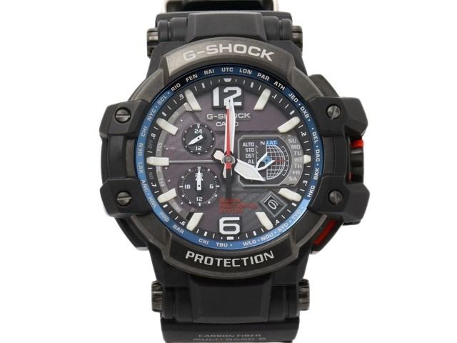 CASIO カシオ 腕時計 Gショック Master of G グラビティマスター スカイコックピット GPW 1000 1AJF ブラック 樹脂 SS カーボンファイバー メンズ GPSハイブリッド 電波ソーラー アナログ