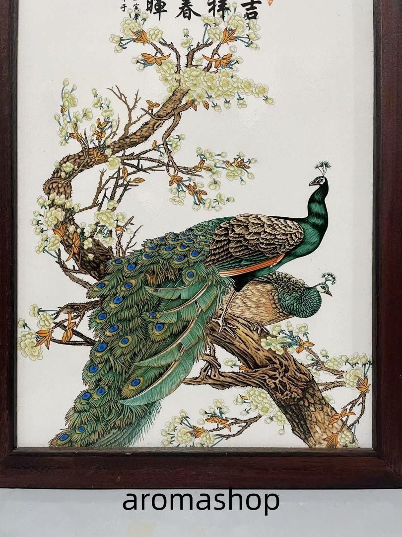 景徳鎮 陶板画 花鳥四条屏 応接間 玄関 茶室 装飾品 工芸品 置物 景徳鎮 陶板画 花鳥四条屏 応接間 玄関 茶室 装飾品 工芸品 置物