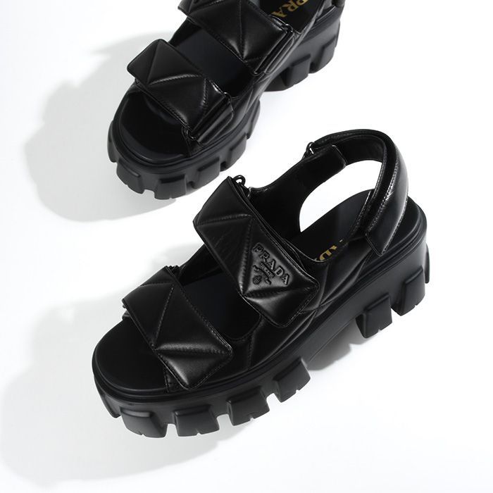 PRADAプラダ　サンダル　モノリス　黒 楽天市場】【8/30～9/1限定・最大2万円OFFクーポン配布中】PRADA
