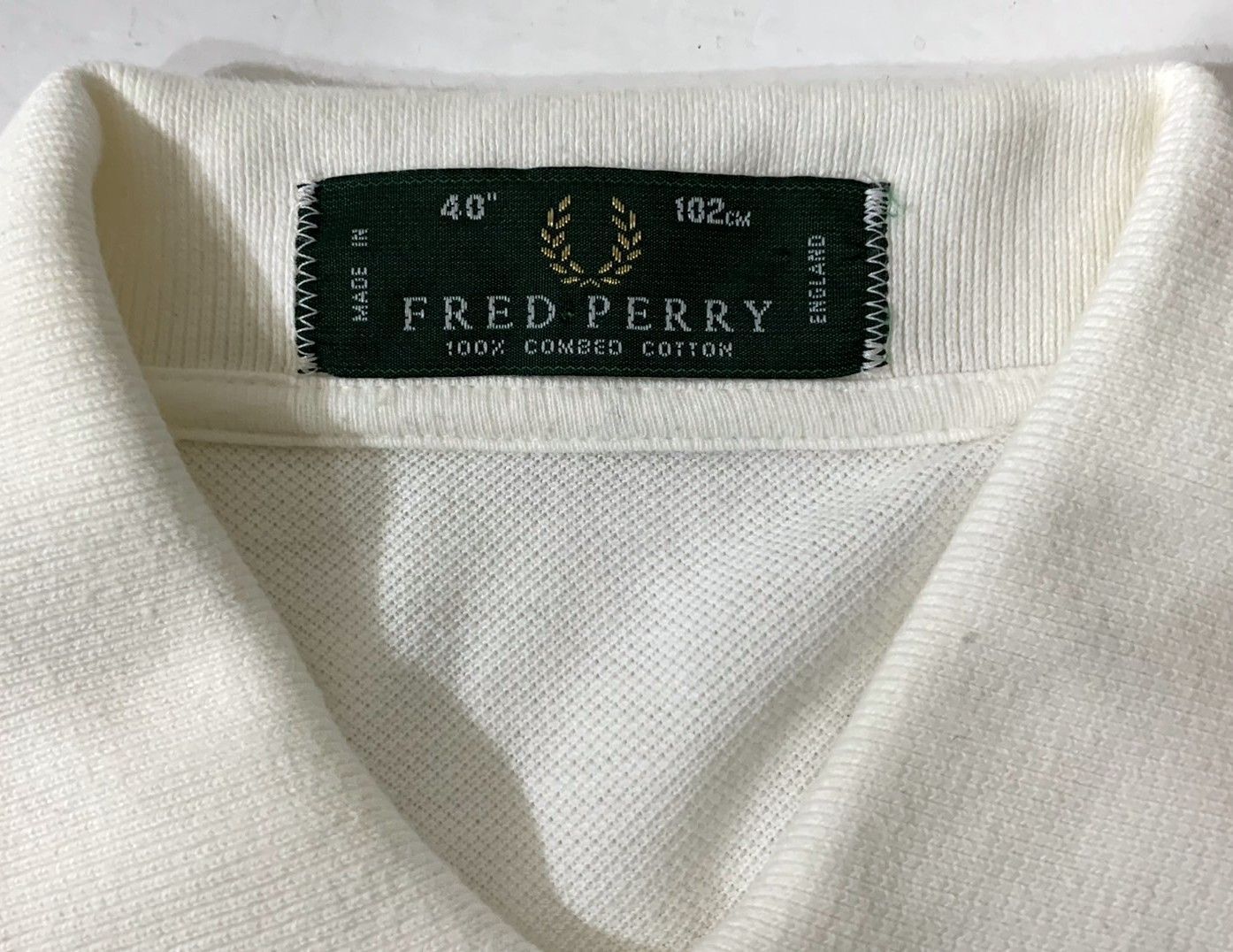 90s ヴィンテージ イングランド製 FREDPERRY｜フレッドペリー ロゴ刺繍 