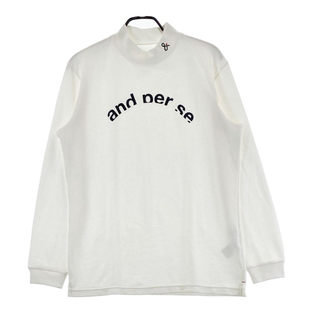 サイズ：LL AND PER SE アンパスィ AMF9232V3 長袖ハイネックTシャツ  ホワイト系 [240101285623]# ゴルフウェア メンズ ストスト