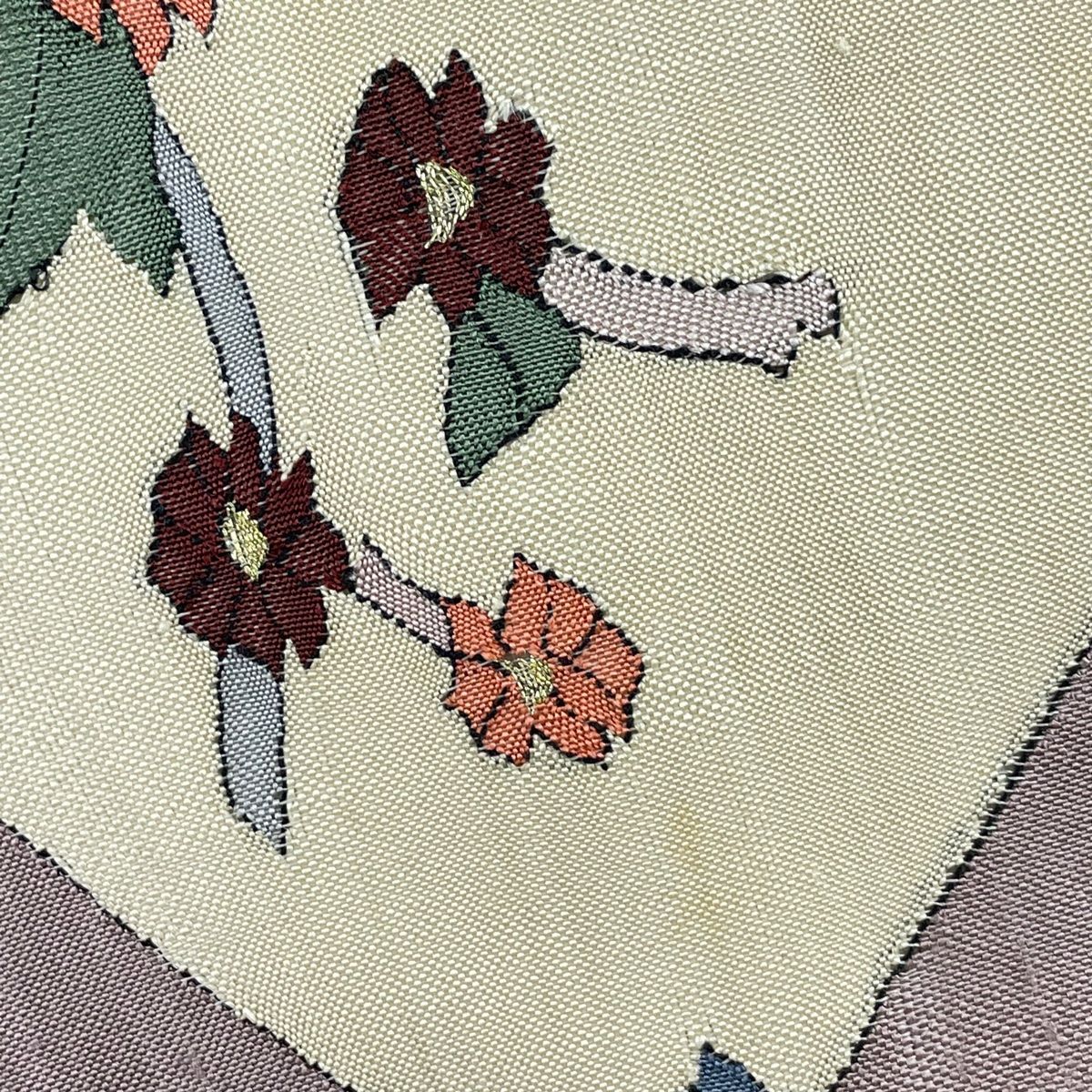 【美品】袋帯 綴れ お太鼓柄 美しい蘭 美品】袋帯 綴れ お太鼓柄 美しい蘭 袋帯 美品 秀品 お太鼓柄