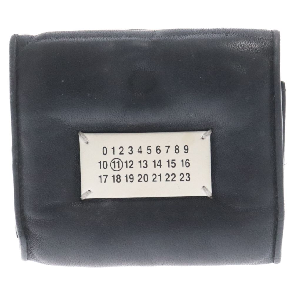 極美品 メゾンマルジェラ　グラムスラム　三つ折り財布 S56UI0138 メゾンマルジェラ/3つ折り財布/グラムスラム/黒/型番：S56UI0138