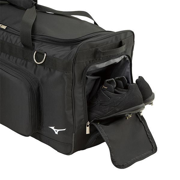 着回しコーデ 野球 遠征バッグ ミズノ キャスターバッグ ボストンバッグ チームバッグ 約90L 審判用具一式収納可 1FJC3570 品質保証！