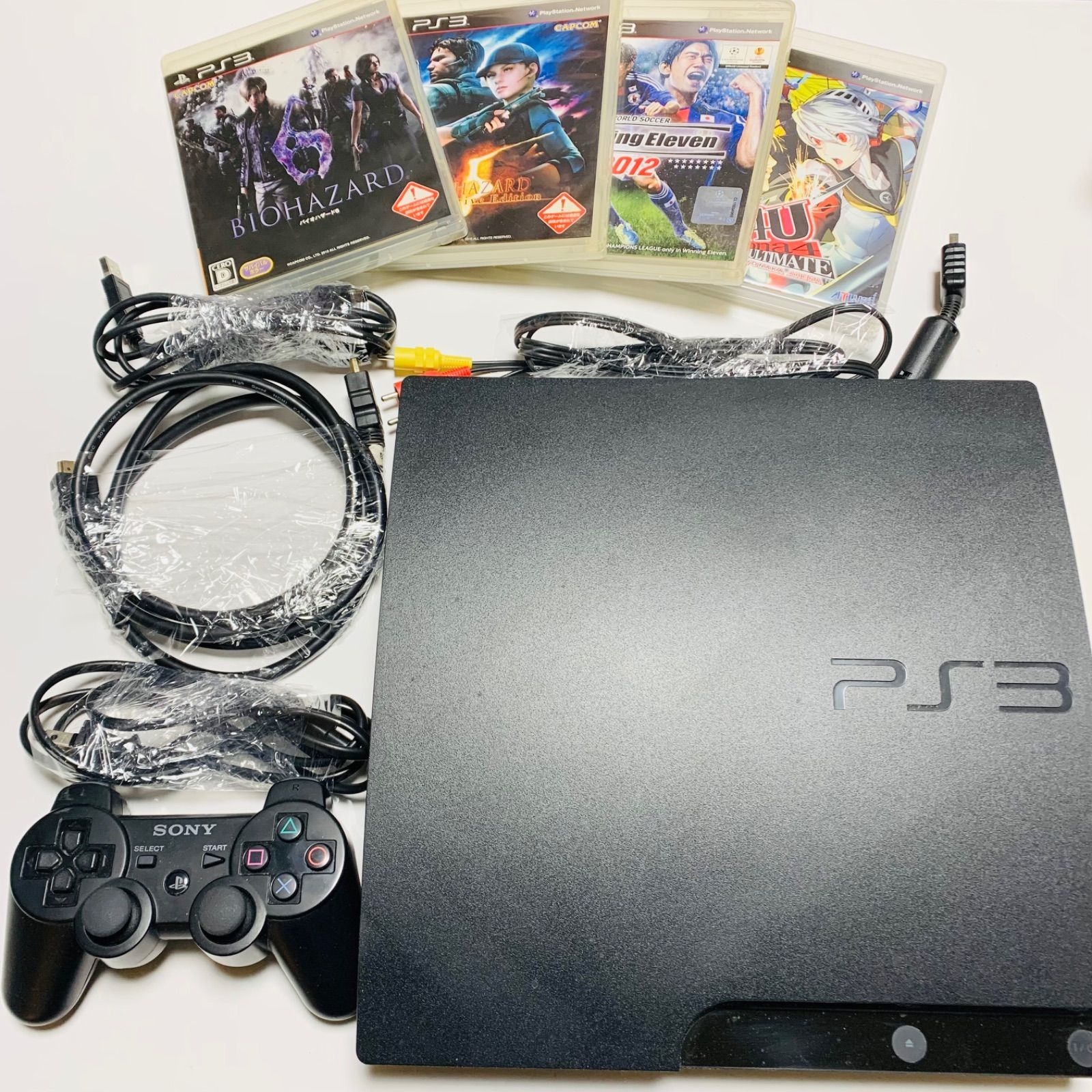 PS3 CECH-3000A すぐ遊べるセット ソフト4本付き - メルカリ